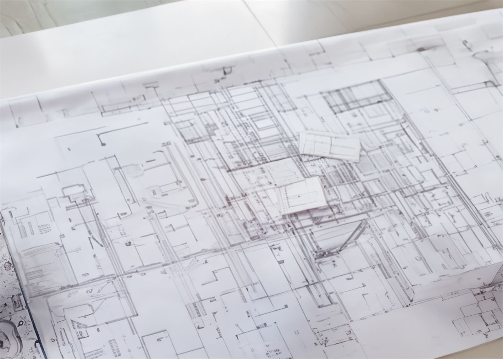 Topographic and architectural drawing